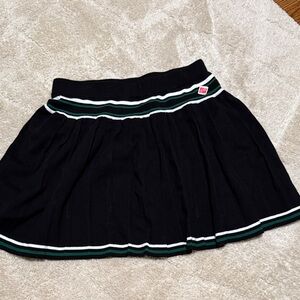 Fashion Nova Black Skirt with Green and White Accents